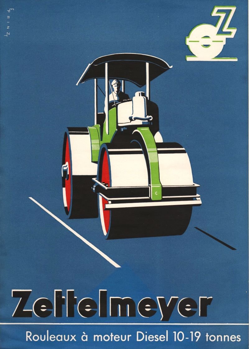 Französischsprachige Werbebroschüre der Firma Zettelmeyer für Diesel-Walzen (Freilichtmuseum Roscheider Hof CC0)