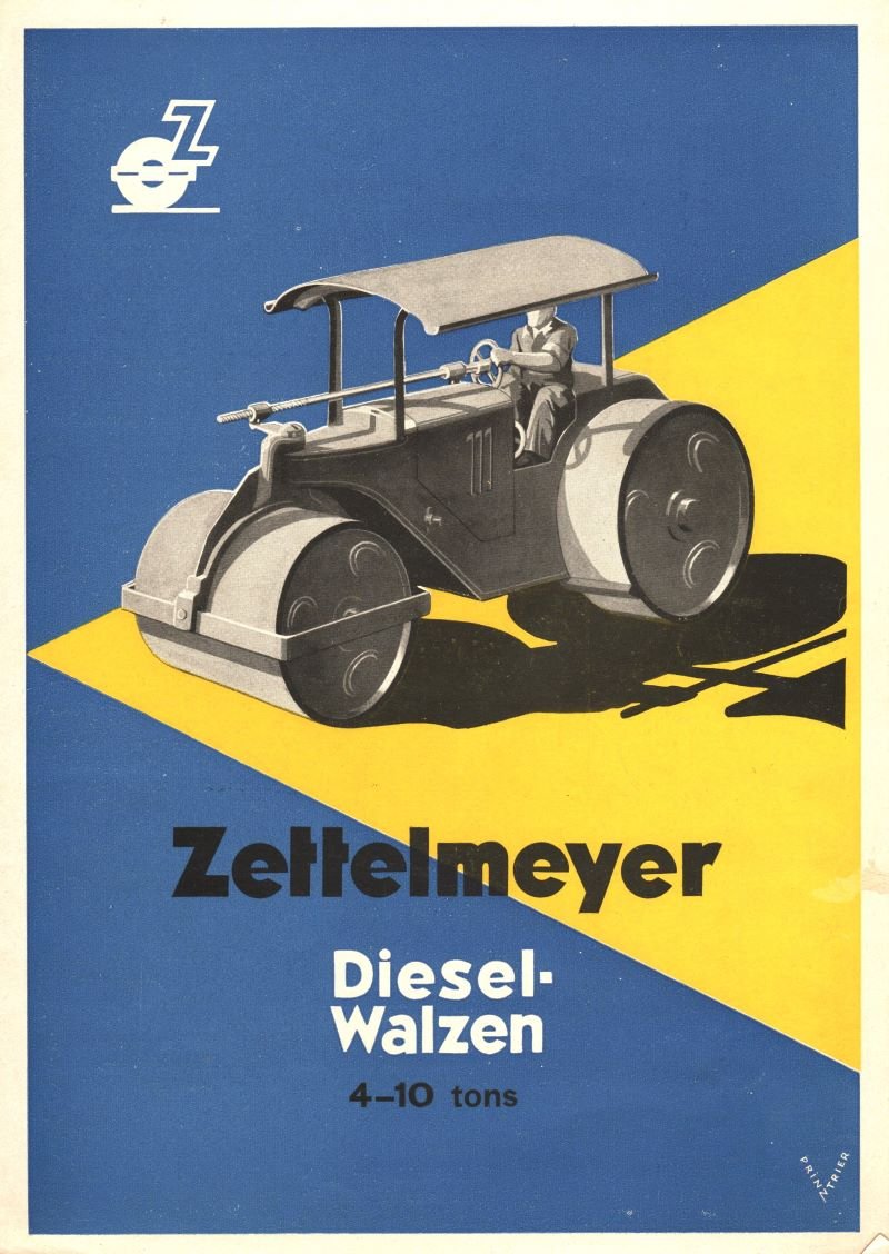 Werbebroschüre der Firma Zettelmeyer für Diesel-Walzen (Freilichtmuseum Roscheider Hof CC0)