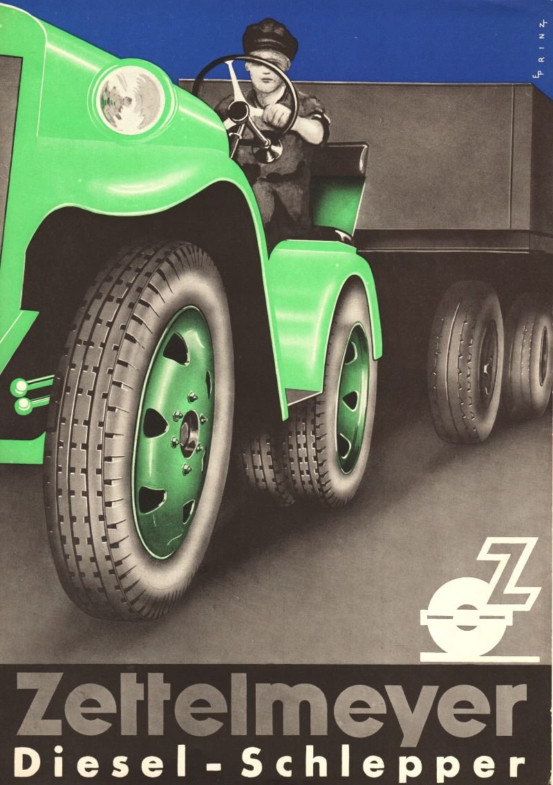Werbebroschüre für Diesel-Schlepper der Firma Zettelmeyer (Freilichtmuseum Roscheider Hof CC0)