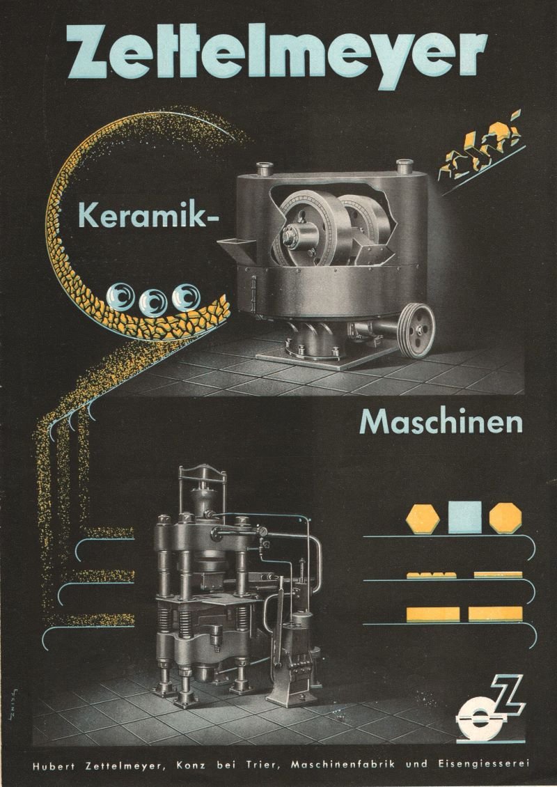 Werbebroschüre für Keramische Maschinen der Firma Zettelmeyer (Freilichtmuseum Roscheider Hof CC0)