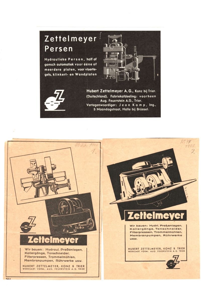 Druckvorlagen für hydralische Pressen und Mahlwerke der Firma Zettelmeyer (Freilichtmuseum Roscheider Hof CC0)