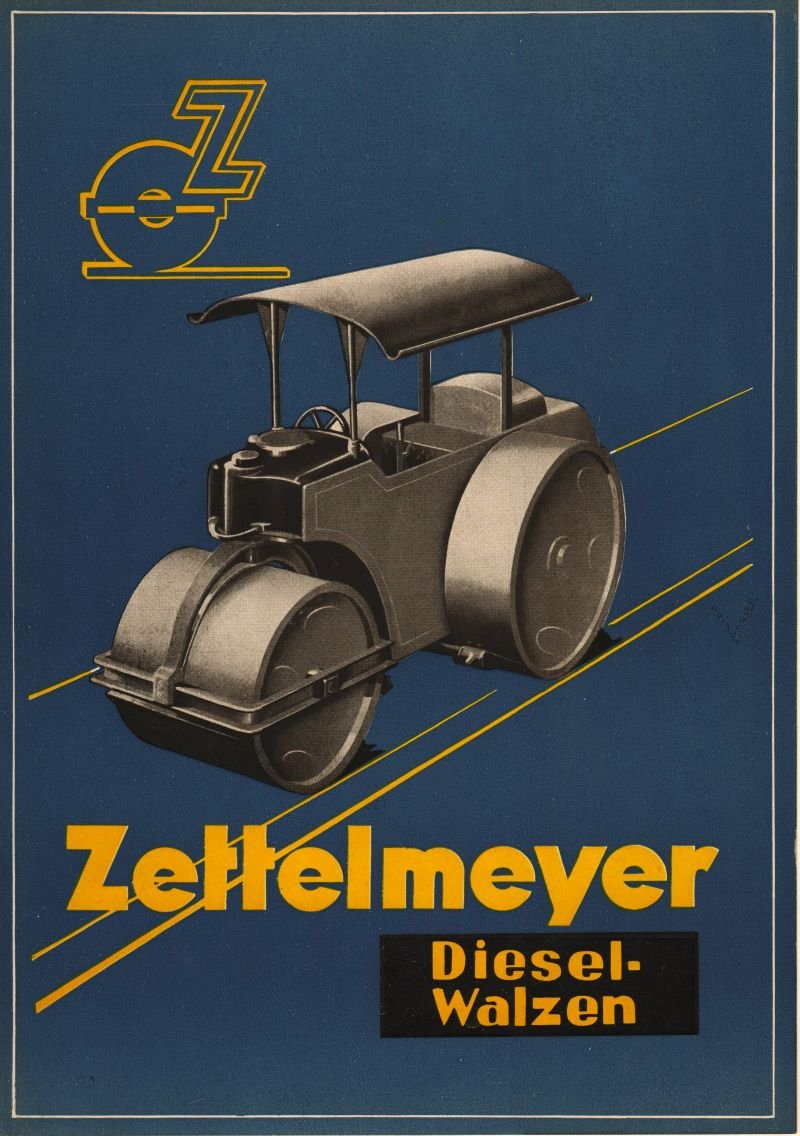 Deutschsprachige Werbebroschüre der Firma Zettelmeyer für Diesel-Walzen (Freilichtmuseum Roscheider Hof CC0)