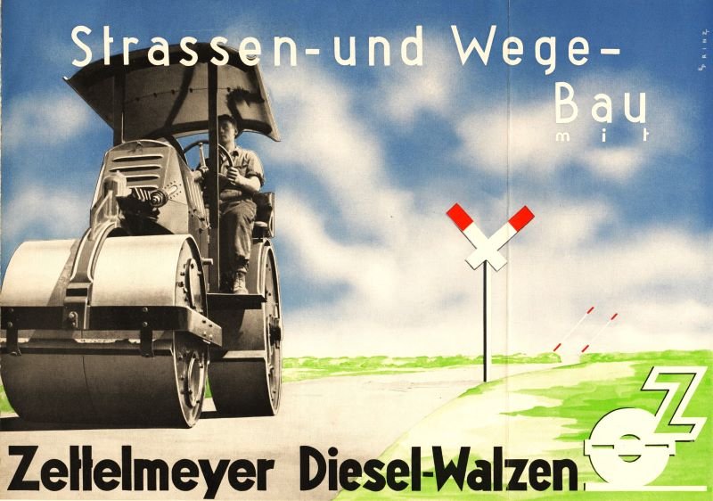 Faltblatt der Firma Zettelmeyer für Diesel-Walzen (Freilichtmuseum Roscheider Hof CC0)