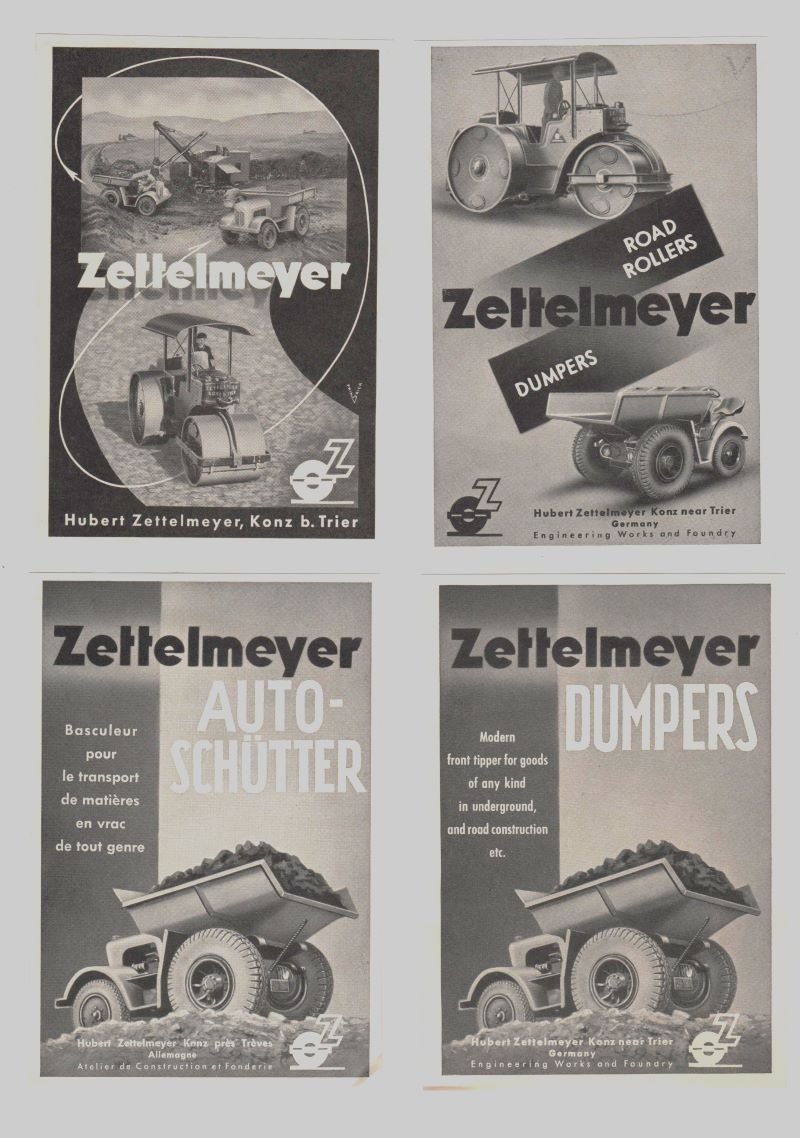Druckvorlagen für Werbeprospekte der Firma Zettelmeyer (Freilichtmuseum Roscheider Hof CC0)