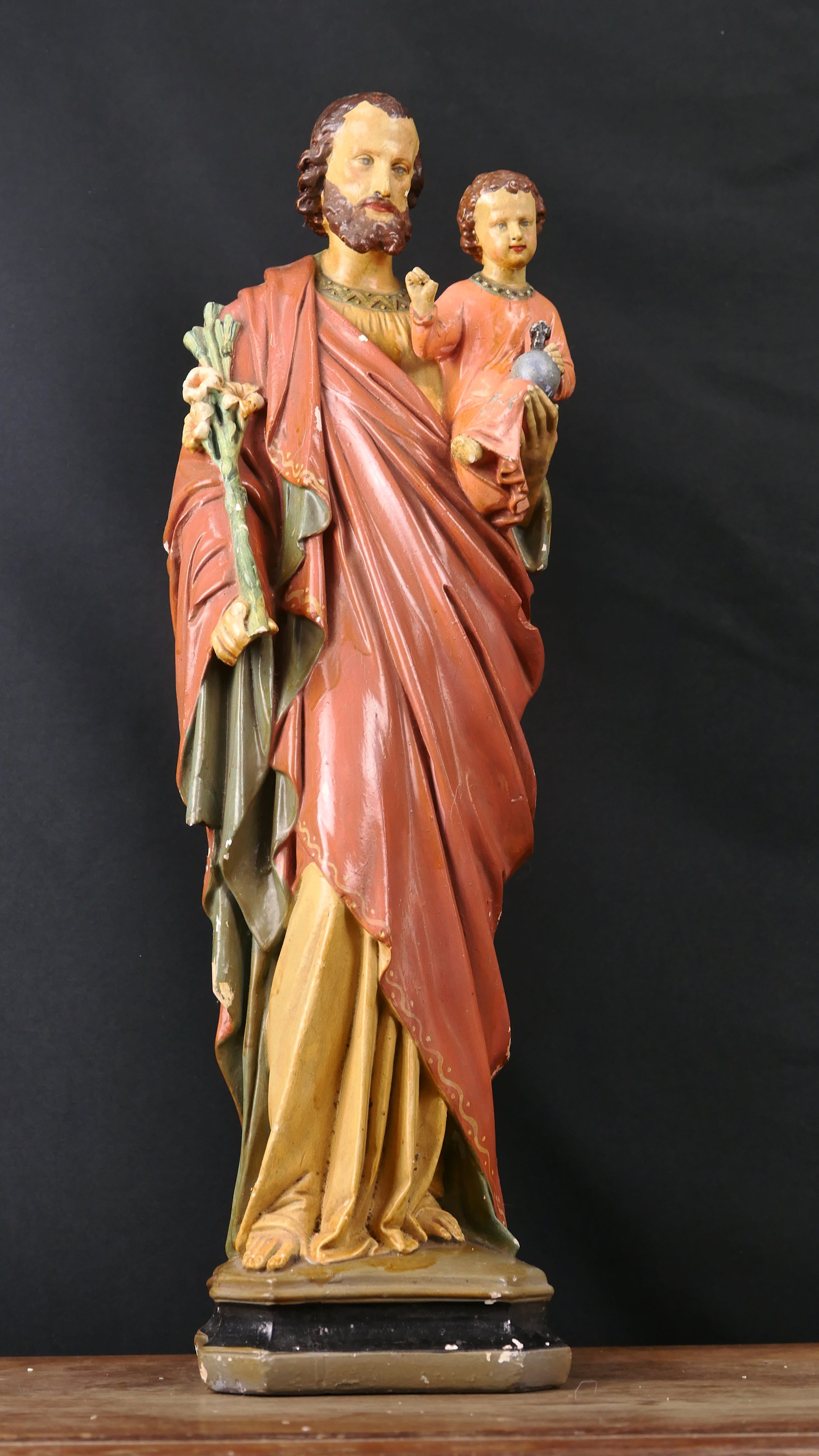 Heiliger Josef mit Lilie und dem Jesuskind (Freilichtmuseum Roscheider Hof CC0)