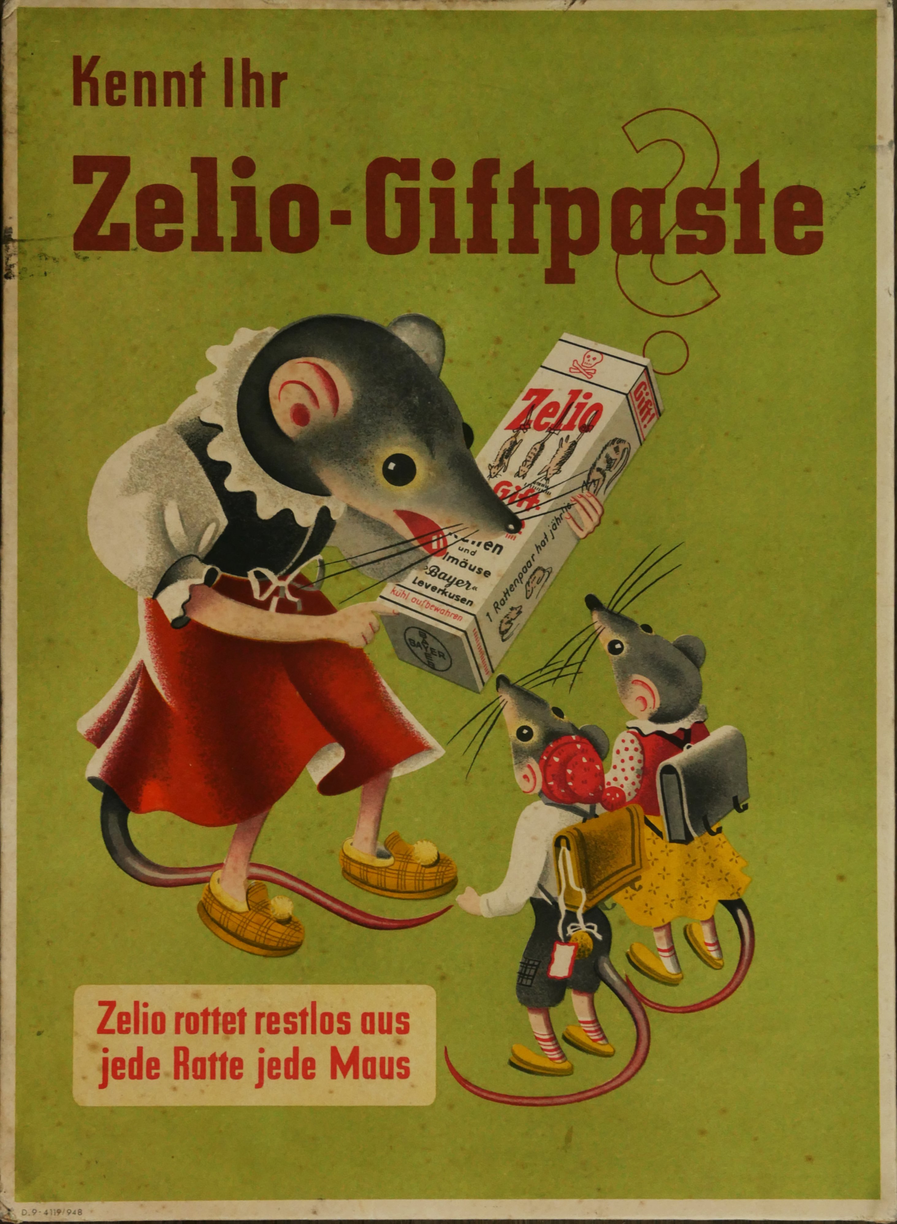 Werbeschild für Rattengift (Freilichtmuseum Roscheider Hof CC0)