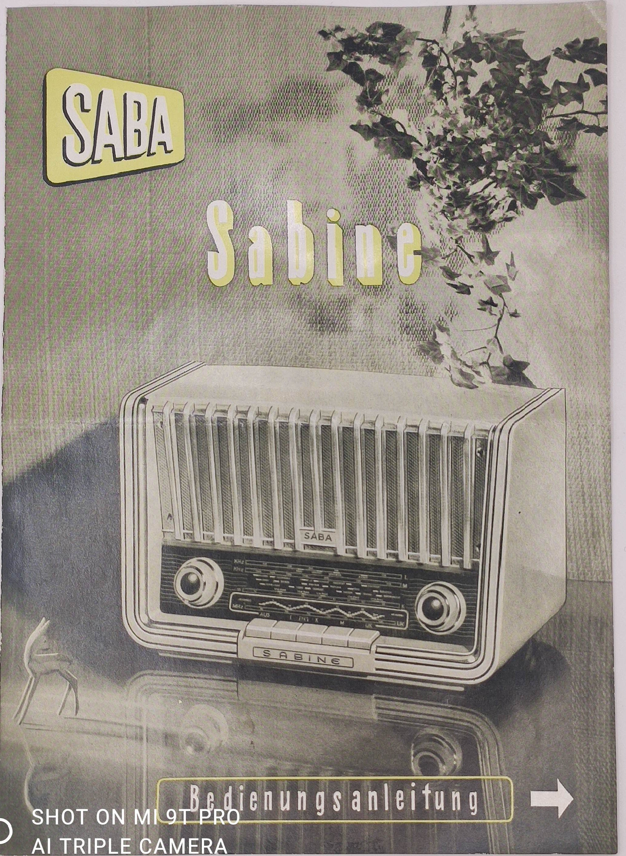 Gebrauchtsanleitung für Radio Saba-Sabine (Freilichtmuseum Roscheider Hof CC0)