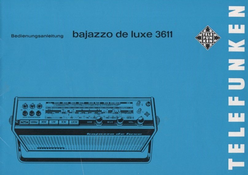 Gebrauchts-Anleitung für Koffer-Radio Telefunken Bajazzo de Luxe 3611 (Freilichtmuseum Roscheider Hof CC0)