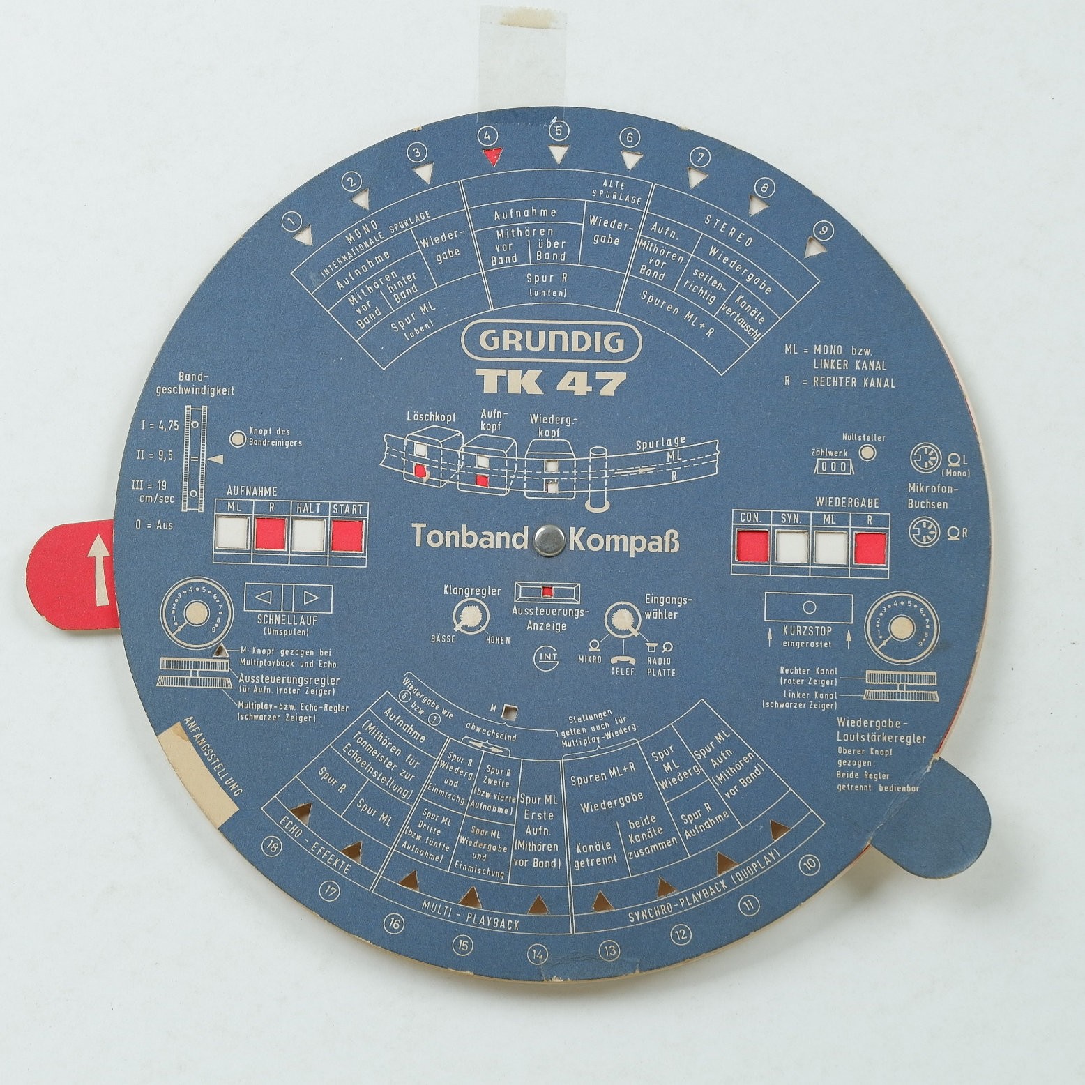 Tonbandkompass für Grundig	TK 47 (Volkskunde- und Freilichtmuseum Roscheider Hof CC0)