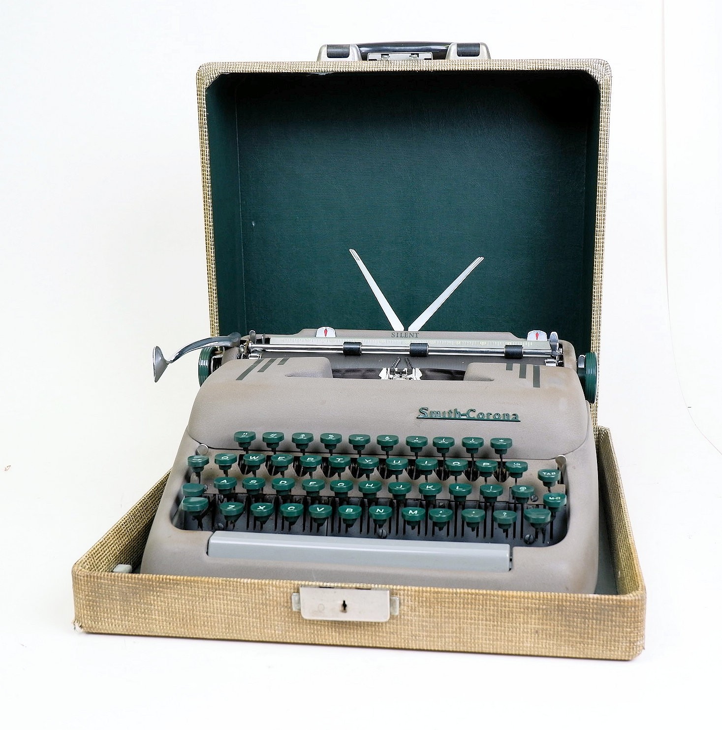 Kleinschreibmaschine "Smith Corona - Silent 5 S" (Volkskunde- und Freilichtmuseum Roscheider Hof CC0)