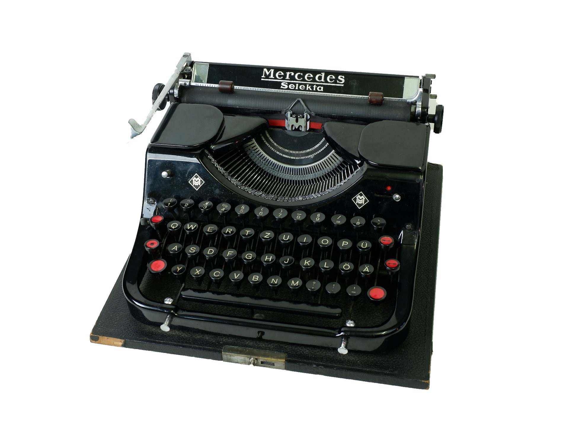 Kleinschreibmaschine	Mercedes  Selekta (Volkskunde- und Freilichtmuseum Roscheider Hof CC0)