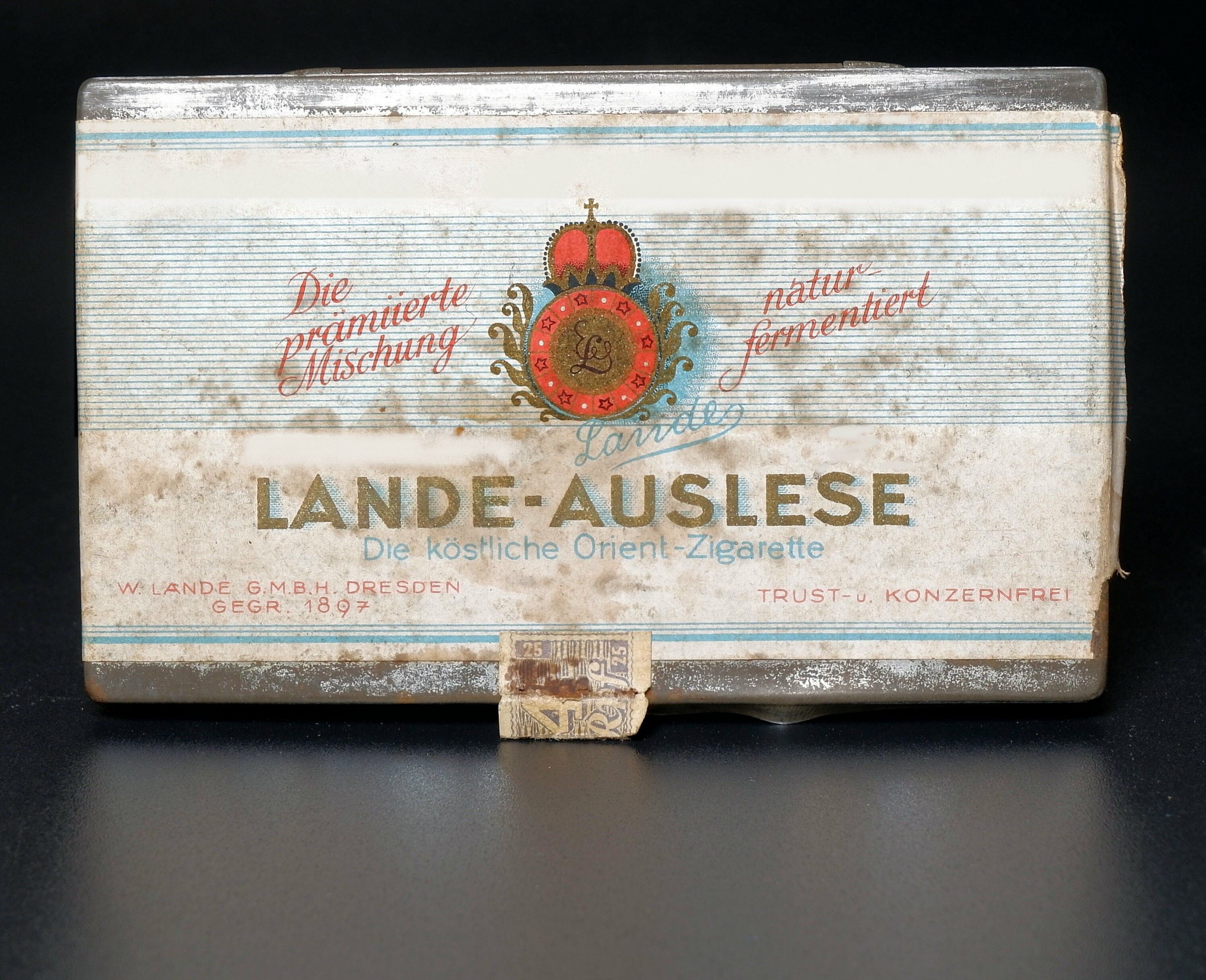 Zigarettenmarke	Lande-Auslese - 25er Blechpackung (Volkskunde- und Freilichtmuseum Roscheider Hof CC0)