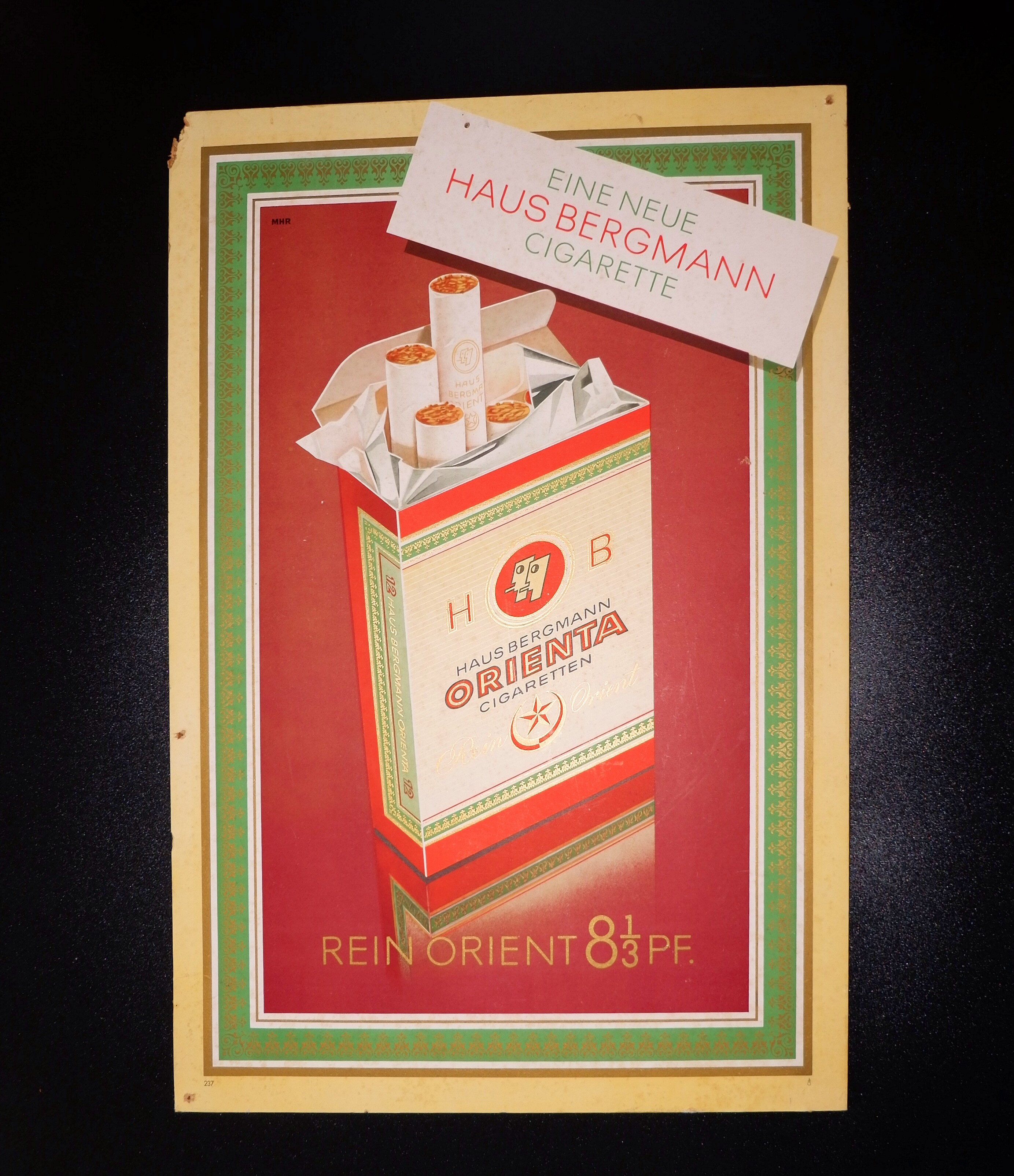Zigarettenmarke	Orienta - Werbeplakat (Volkskunde- und Freilichtmuseum Roscheider Hof CC0)
