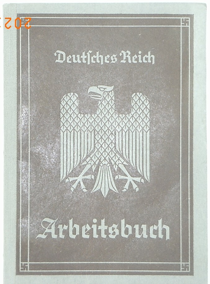 Arbeitsbuch Deutsches Reich: Hausangestellte (Volkskunde- und Freilichtmuseum Roscheider Hof CC0)