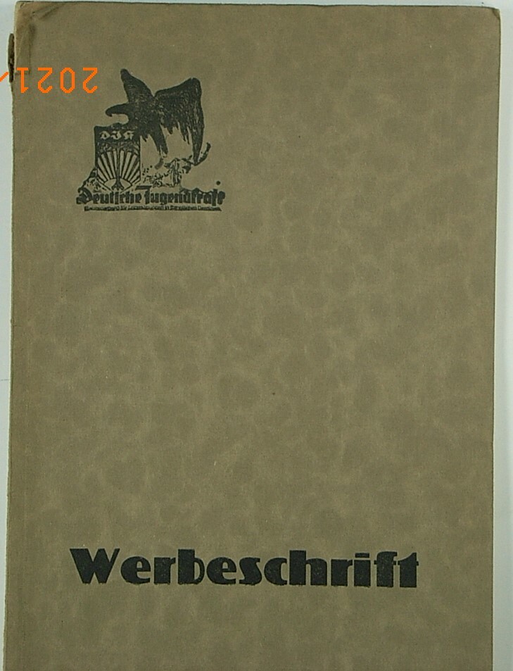 Werbeschrift der Deutschen Jugendkraft (Volkskunde- und Freilichtmuseum Roscheider Hof RR-F)