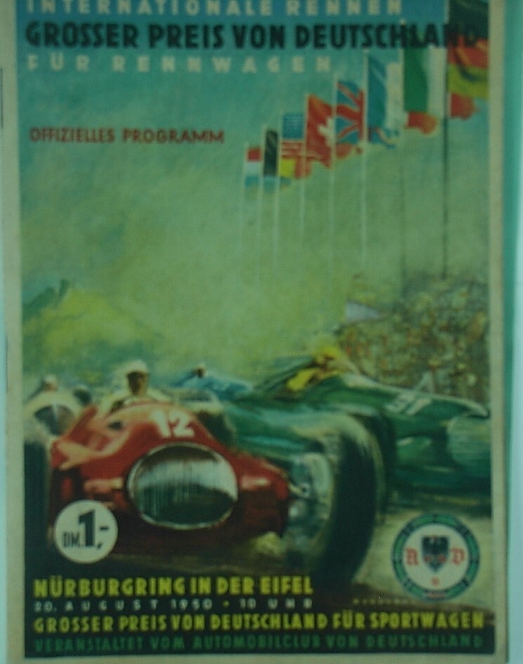 Offizielles Programm des 13. Großen Preis von Deutschland auf dem Nürburgring (Volkskunde- und Freilichtmuseum Roscheider Hof RR-F)