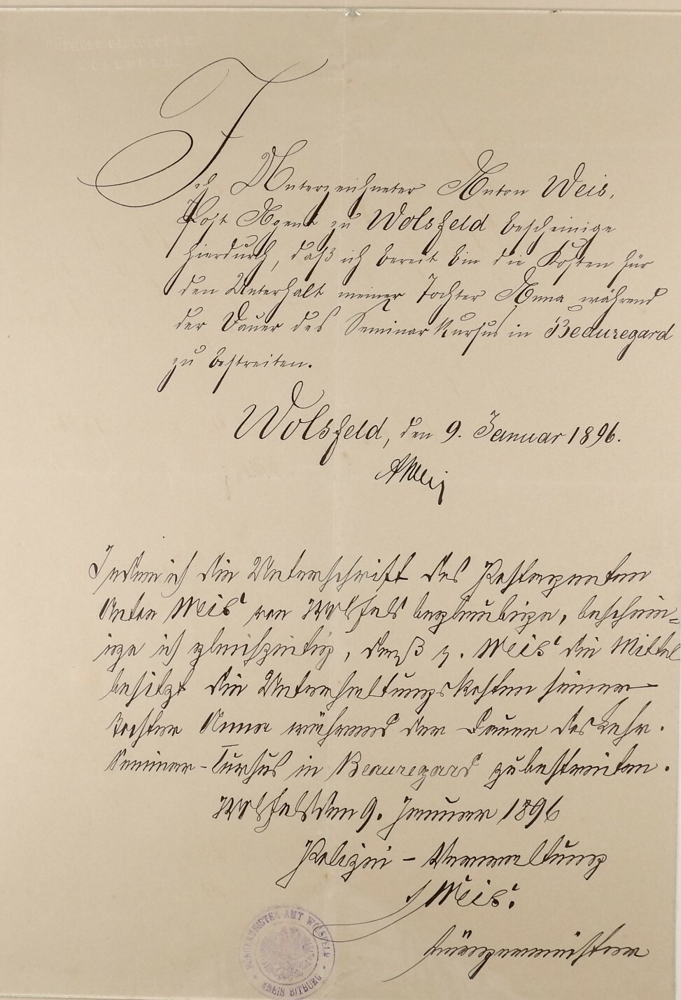 Sammlung von Dokumenten: Anna Weis aus Wolsfeld bei Bitburg (1896) (Volkskunde- und Freilichtmuseum Roscheider Hof CC0)