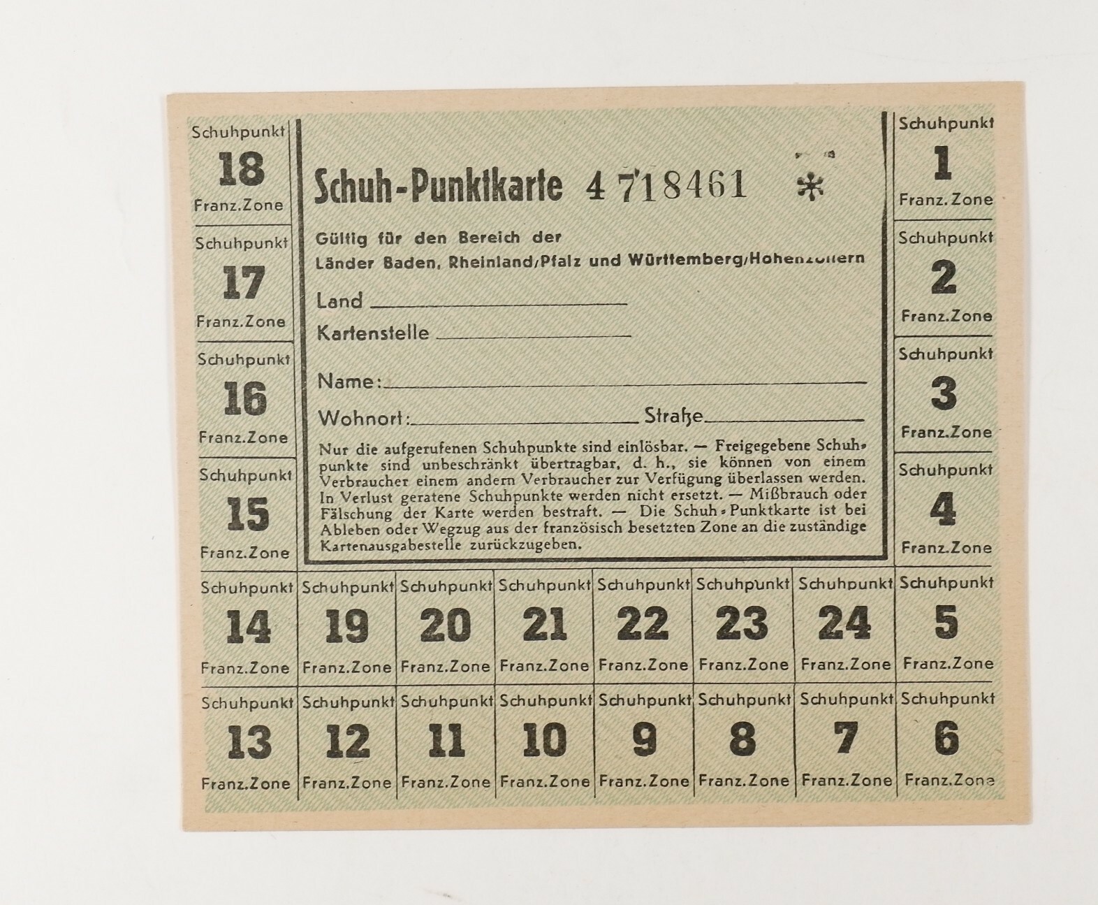 Bezugskarte: Eier 1949 (Volkskunde- und Freilichtmuseum Roscheider Hof CC0)