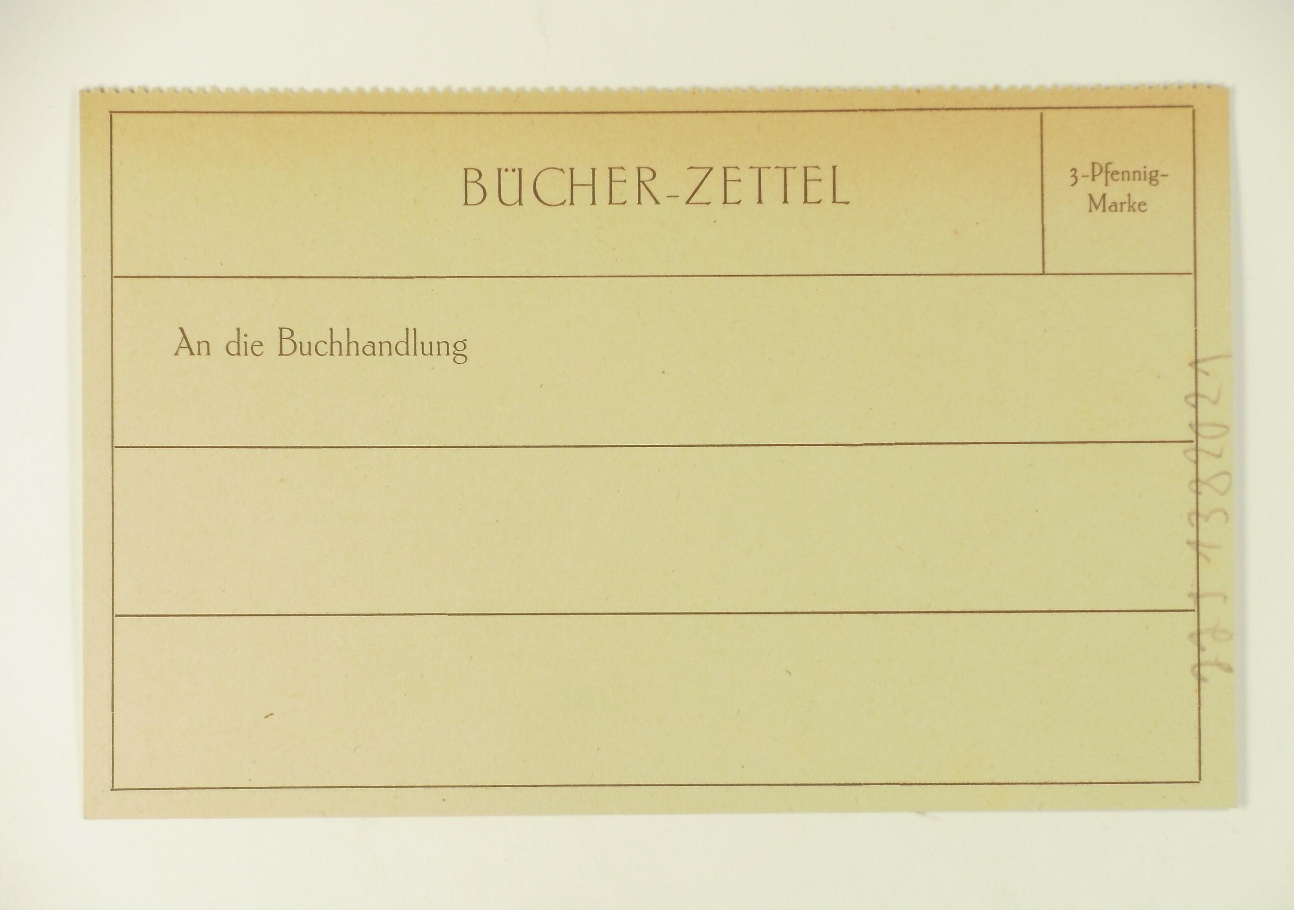 Bücher-Zettel des Furche Verlag (Volkskunde- und Freilichtmuseum Roscheider Hof RR-F)