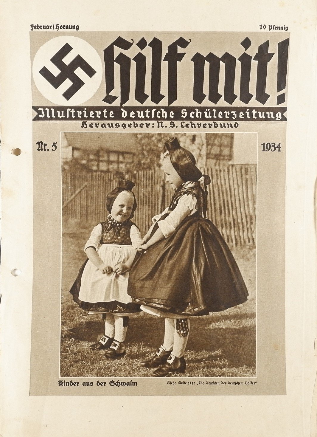 Hilf mit! - Illustrierte deutsche Schülerzeitung 5/1934 (Volkskunde- und Freilichtmuseum Roscheider Hof RR-F)
