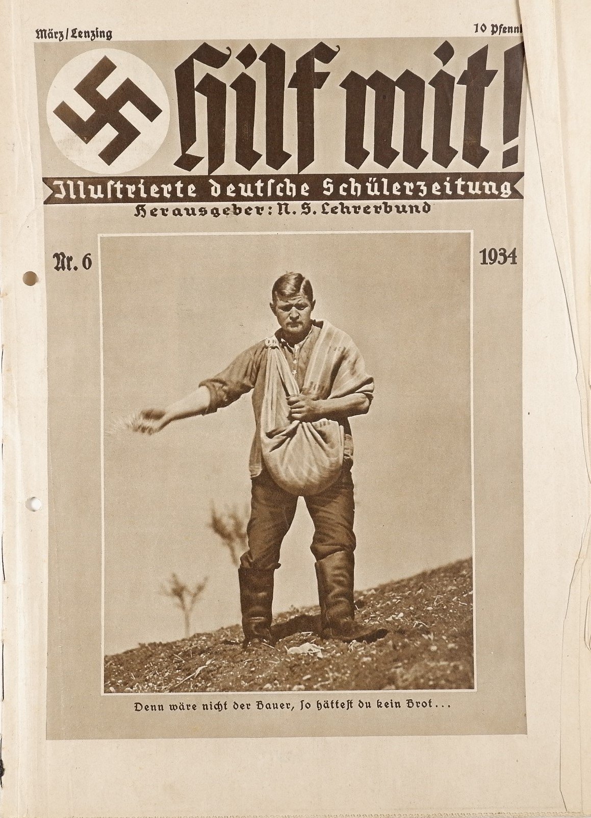 Hilf mit! Illustrierte deutsche Schülerzeitung 6/1934 (Volkskunde- und Freilichtmuseum Roscheider Hof RR-F)