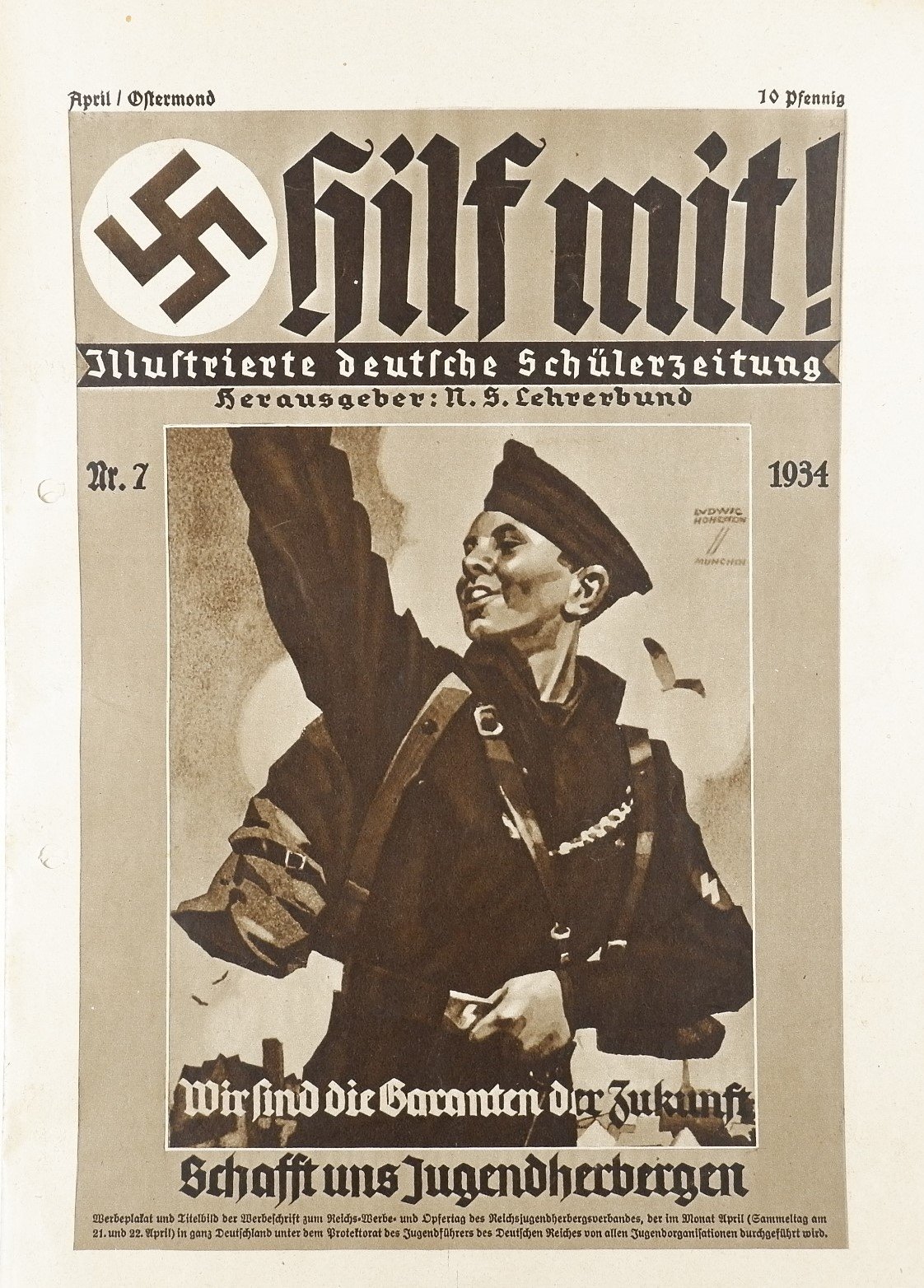 Hilf mit! - Illustrierte deutsche Schülerzeitung 7/1934 (Volkskunde- und Freilichtmuseum Roscheider Hof RR-F)