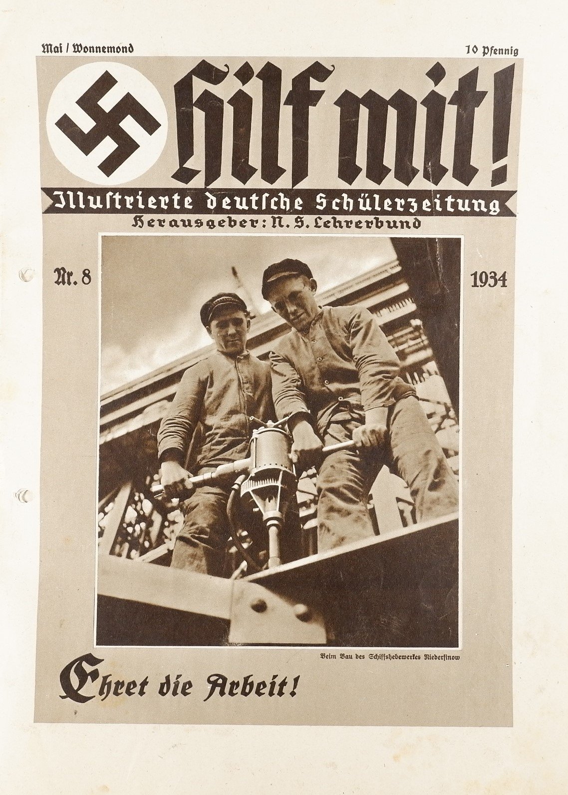 Hilf mit! - Illustrierte deutsche Schülerzeitung 8/1934 (Volkskunde- und Freilichtmuseum Roscheider Hof RR-F)