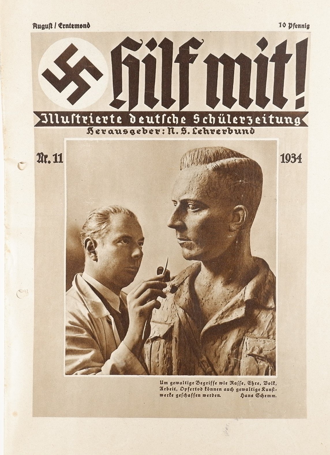 Hilf mit! - Illustrierte deutsche Schülerzeitung 11/1934 (Volkskunde- und Freilichtmuseum Roscheider Hof RR-F)