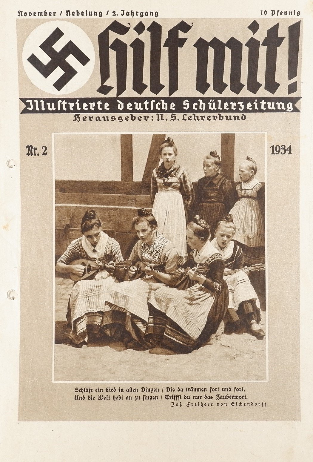 Hilf mit! - Illustrierte deutsche Schülerzeitung 2/1934 (Volkskunde- und Freilichtmuseum Roscheider Hof RR-F)