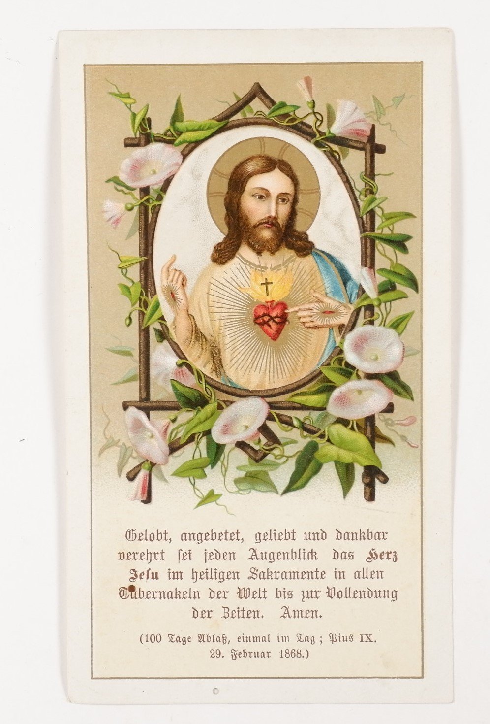 Ablasskärtchen: Herz Jesus (Volkskunde- und Freilichtmuseum Roscheider Hof RR-F)