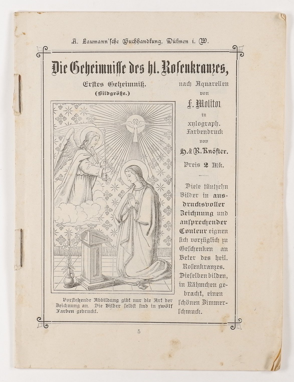 Prospekt für Religiöse Bücher (Volkskunde- und Freilichtmuseum Roscheider Hof RR-F)