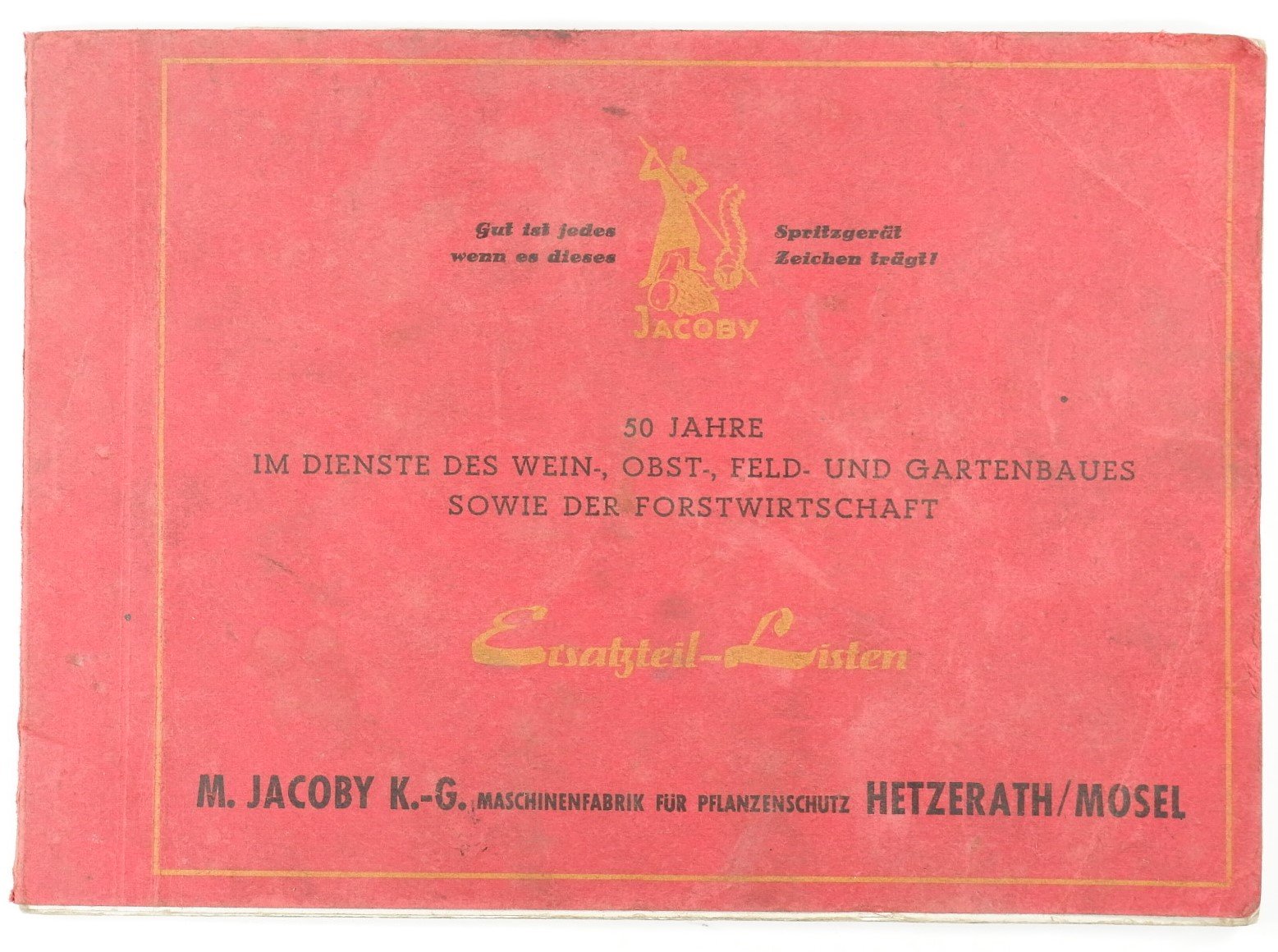 Zubehör und Ersatzteilliste: M. Jacoby K.-G. (Volkskunde- und Freilichtmuseum Roscheider Hof RR-F)