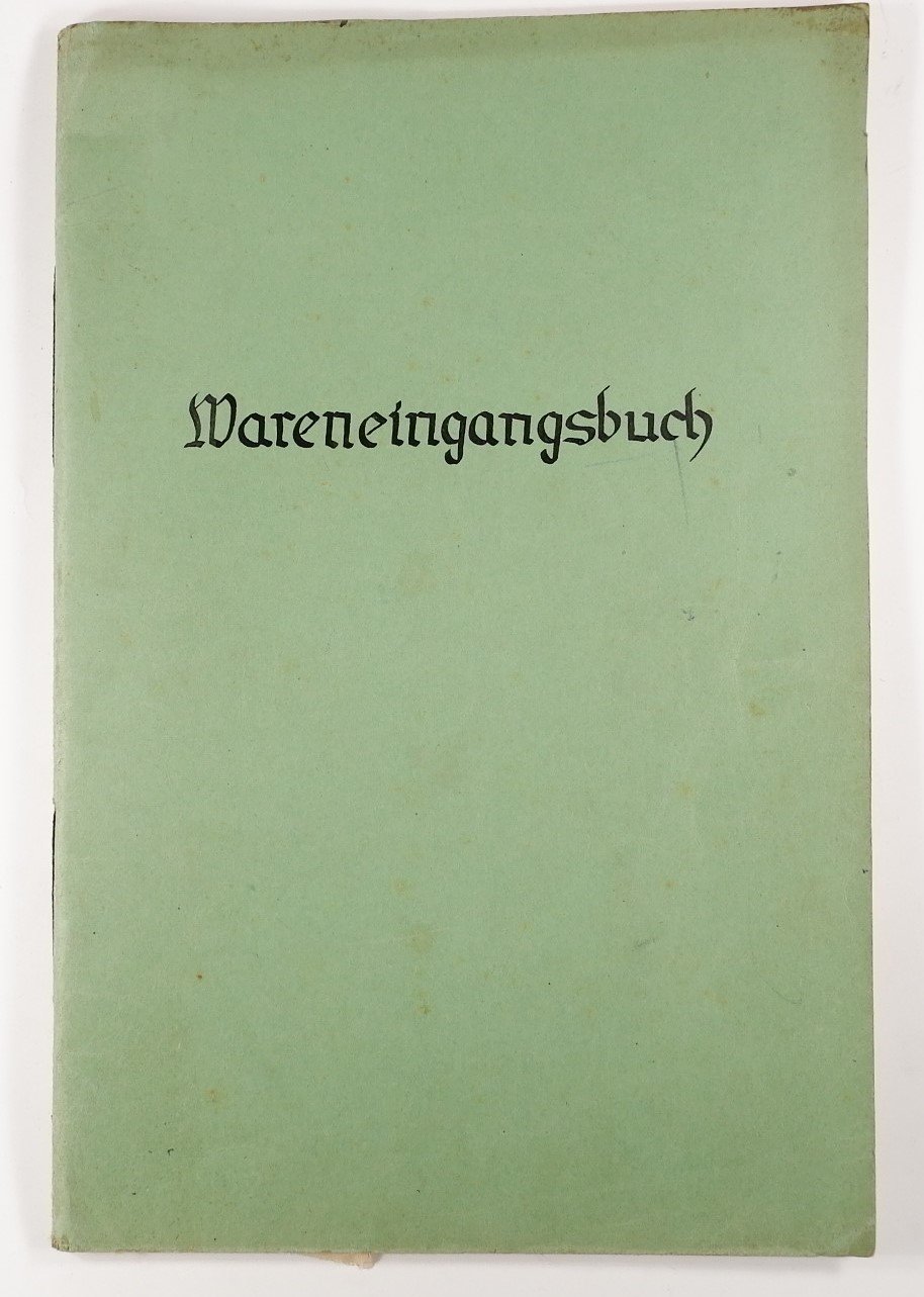 Konvolut von Wareneingangsbücher der Firma Rassier (1940 – 1961) - Umschlag (Volkskunde- und Freilichtmuseum Roscheider Hof CC0)