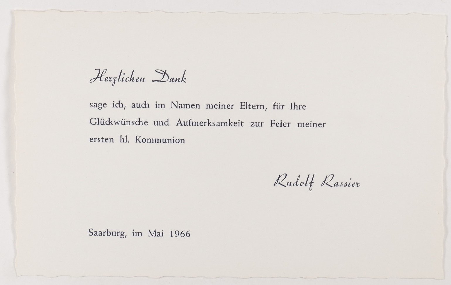 Konvolut von Kommunionsandenken von Rudolf Rassier (1966) (Volkskunde- und Freilichtmuseum Roscheider Hof CC0)