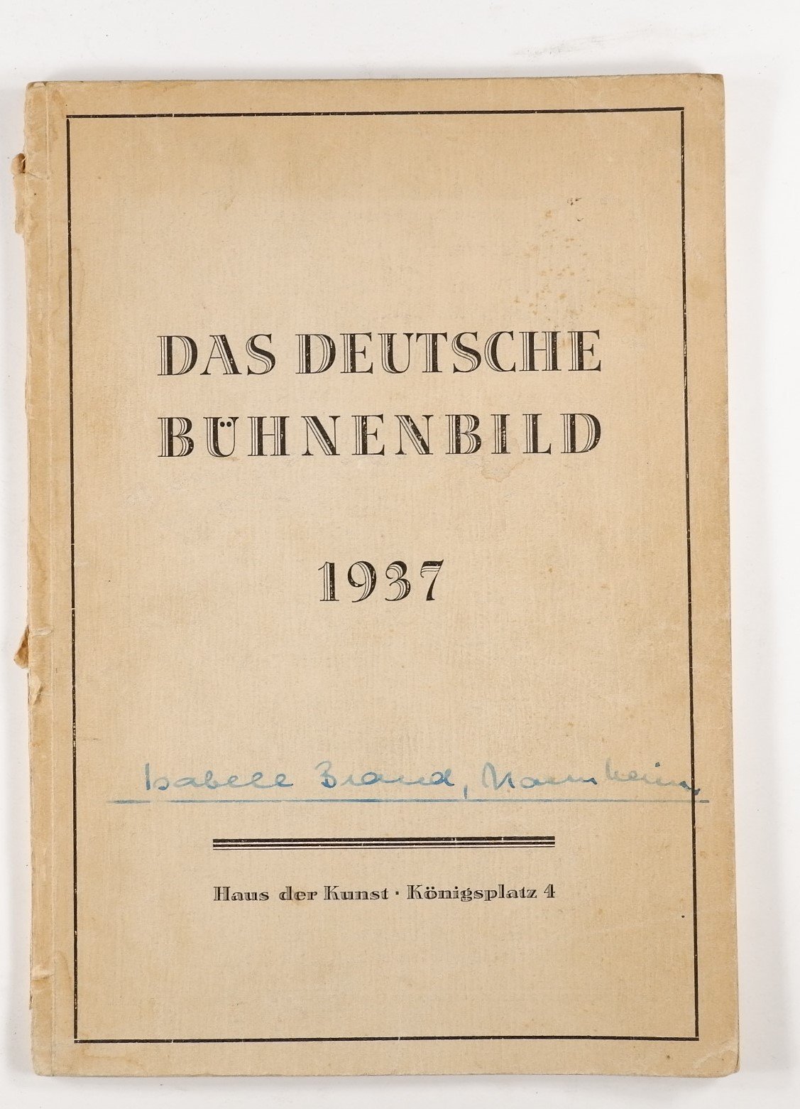 Das Deutsches Bühnenbild 1937 (Volkskunde- und Freilichtmuseum Roscheider Hof RR-F)