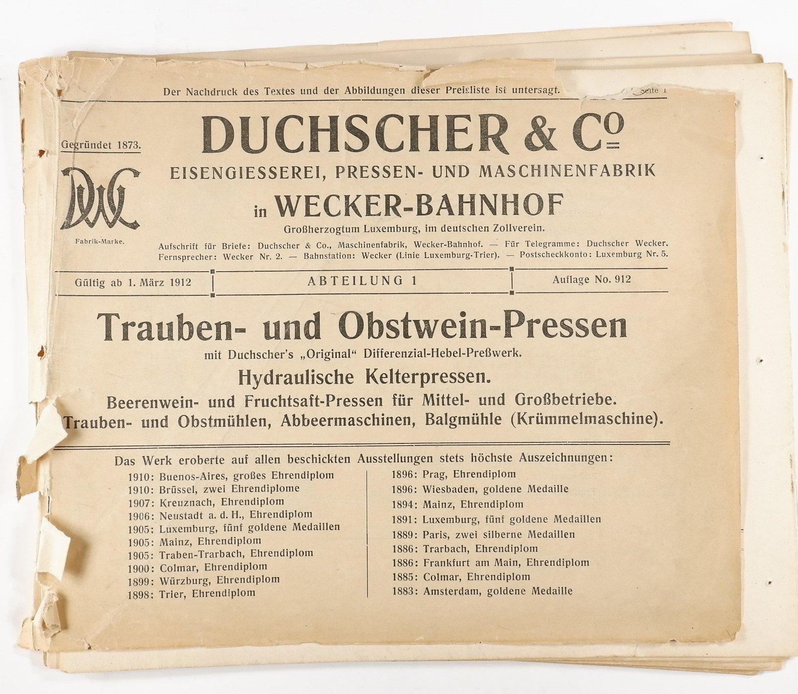 Duscher & Cie: Trauben- und Obstweinpressen (Volkskunde- und Freilichtmuseum Roscheider Hof RR-F)