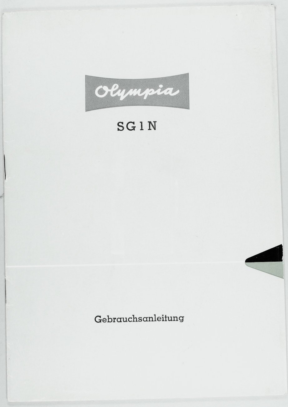 Bedienungsanleitung Olympia S 1 (Volkskunde- und Freilichtmuseum Roscheider Hof CC0)