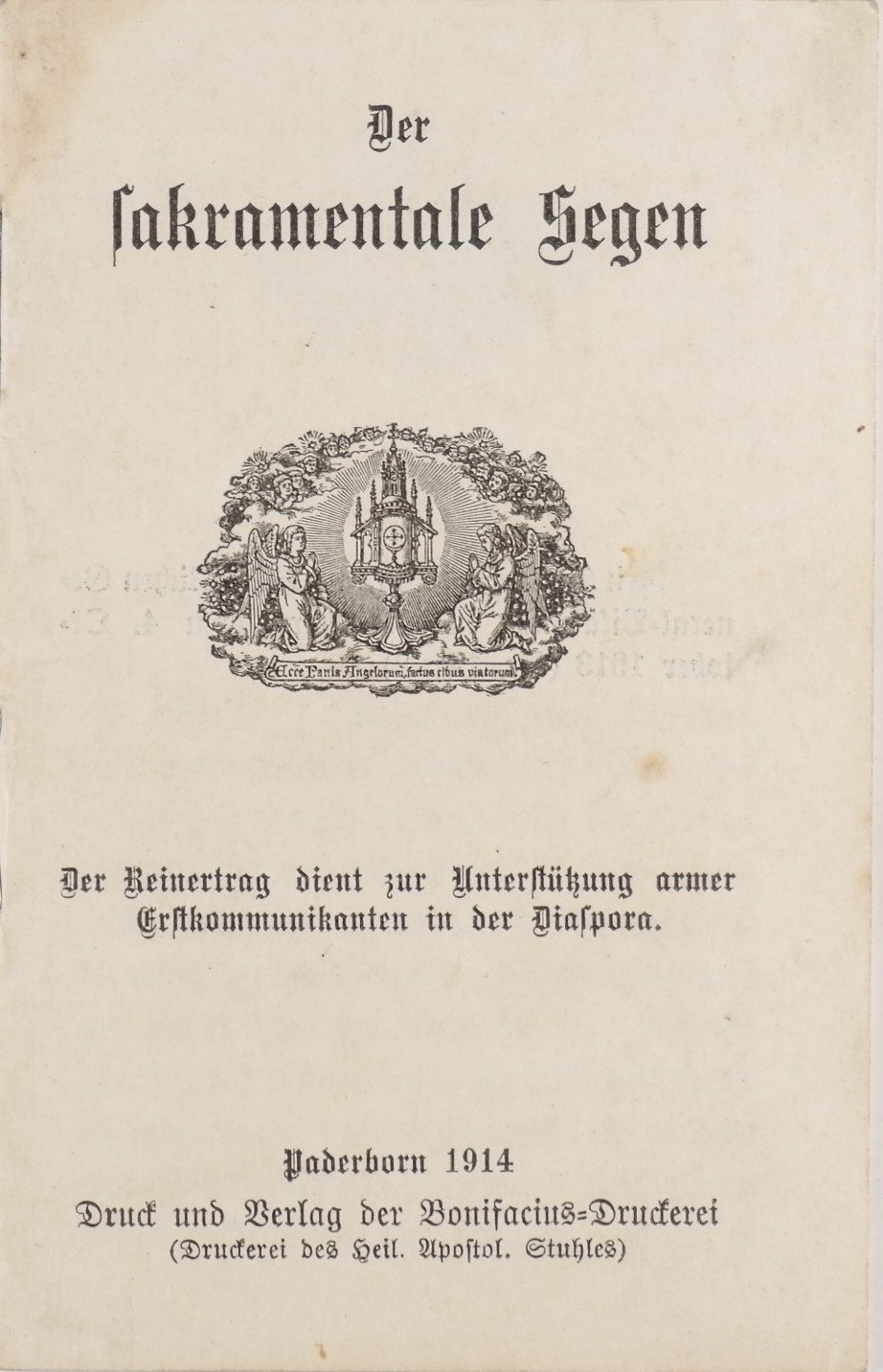 Religiöses Heftchen: Der sakramentale Segen (Volkskunde- und Freilichtmuseum Roscheider Hof RR-F)