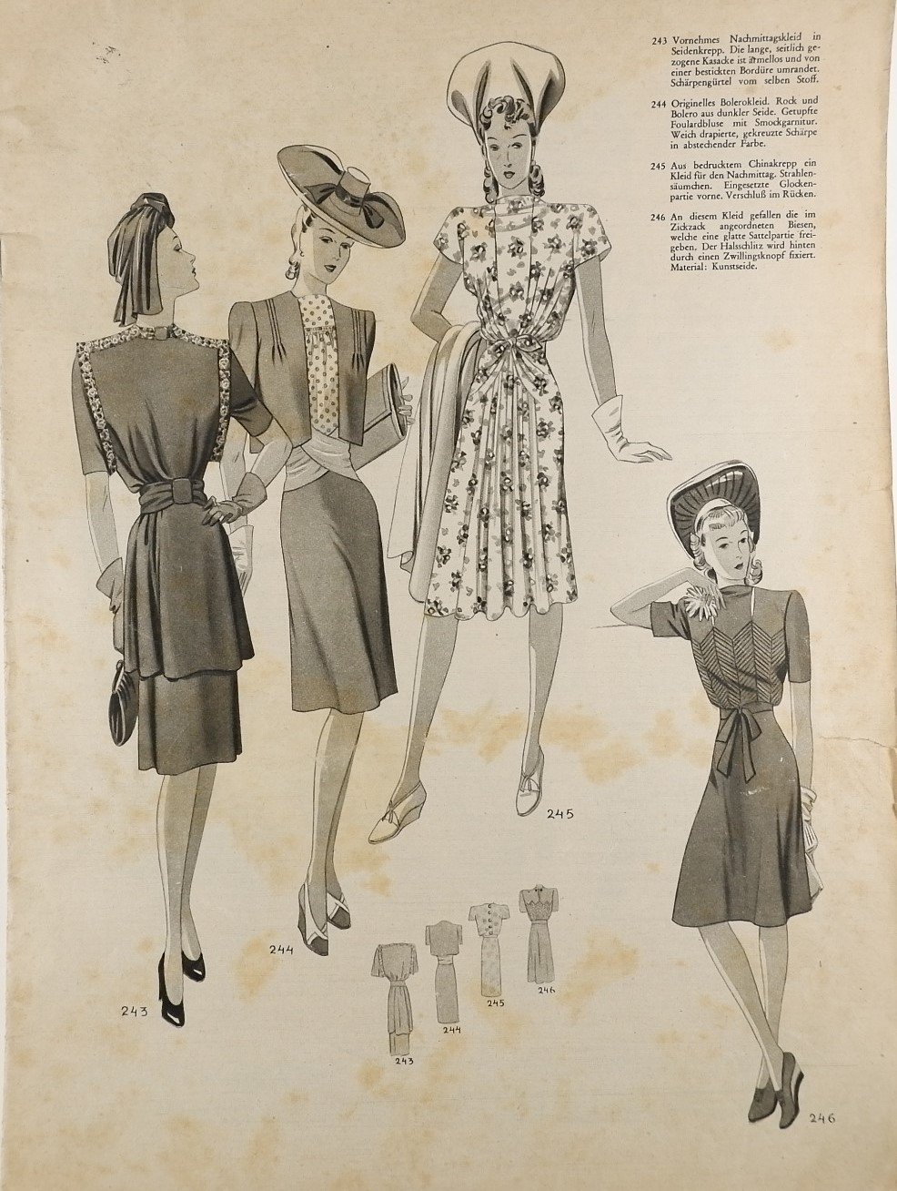 Katalog für Damenmode (um 1940) 2 (Volkskunde- und Freilichtmuseum Roscheider Hof RR-F)