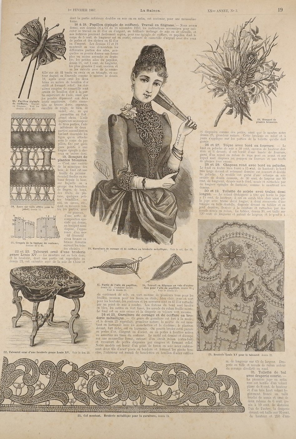 Sammlung: La Saison, Journal illustre`des Dames (1887) (Volkskunde- und Freilichtmuseum Roscheider Hof RR-F)