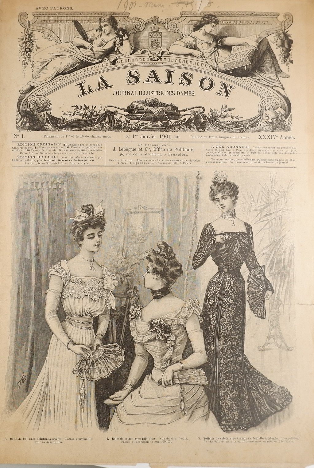 Sammlung: La Saison, Journal illustre`des dames (1901) (Volkskunde- und Freilichtmuseum Roscheider Hof RR-F)