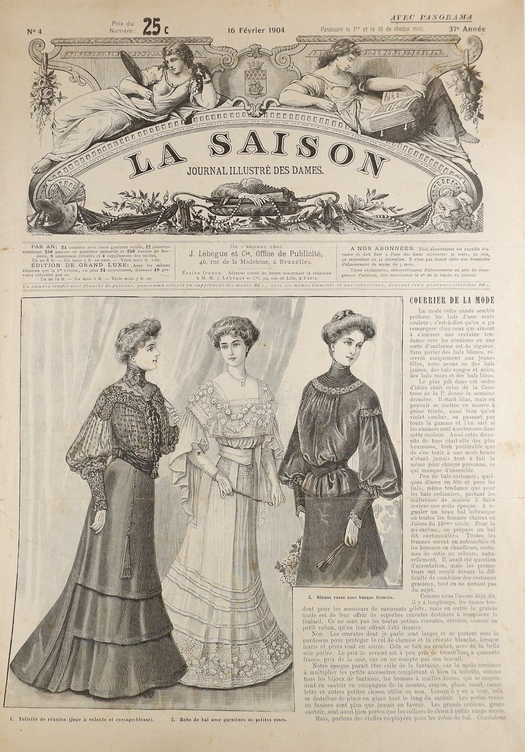 Sammlung: La Saison, Journal illustre`des dames (1904) (Volkskunde- und Freilichtmuseum Roscheider Hof RR-F)