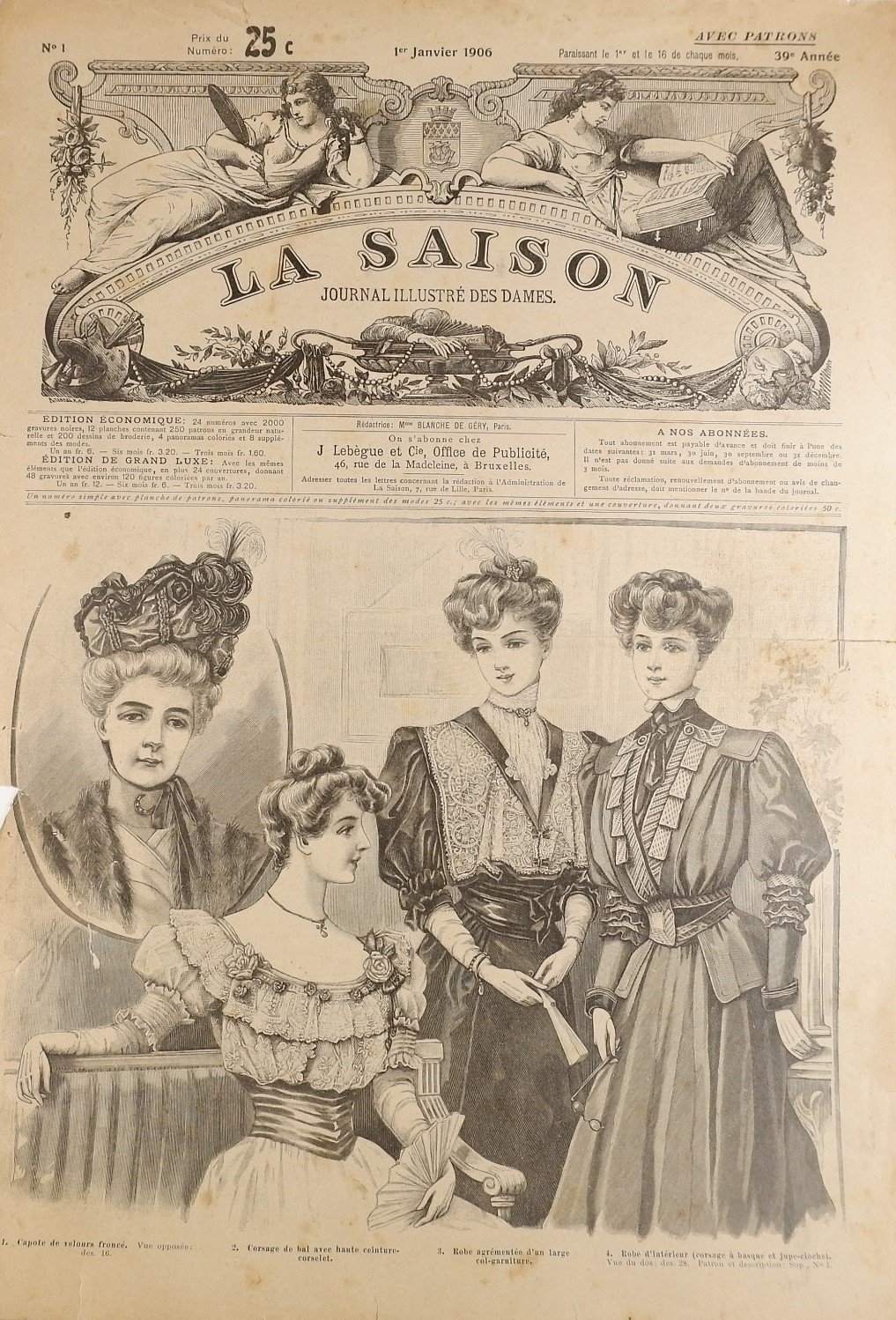 Sammlung: La Saison, Journal illustre`des dames (1906) (Volkskunde- und Freilichtmuseum Roscheider Hof RR-F)
