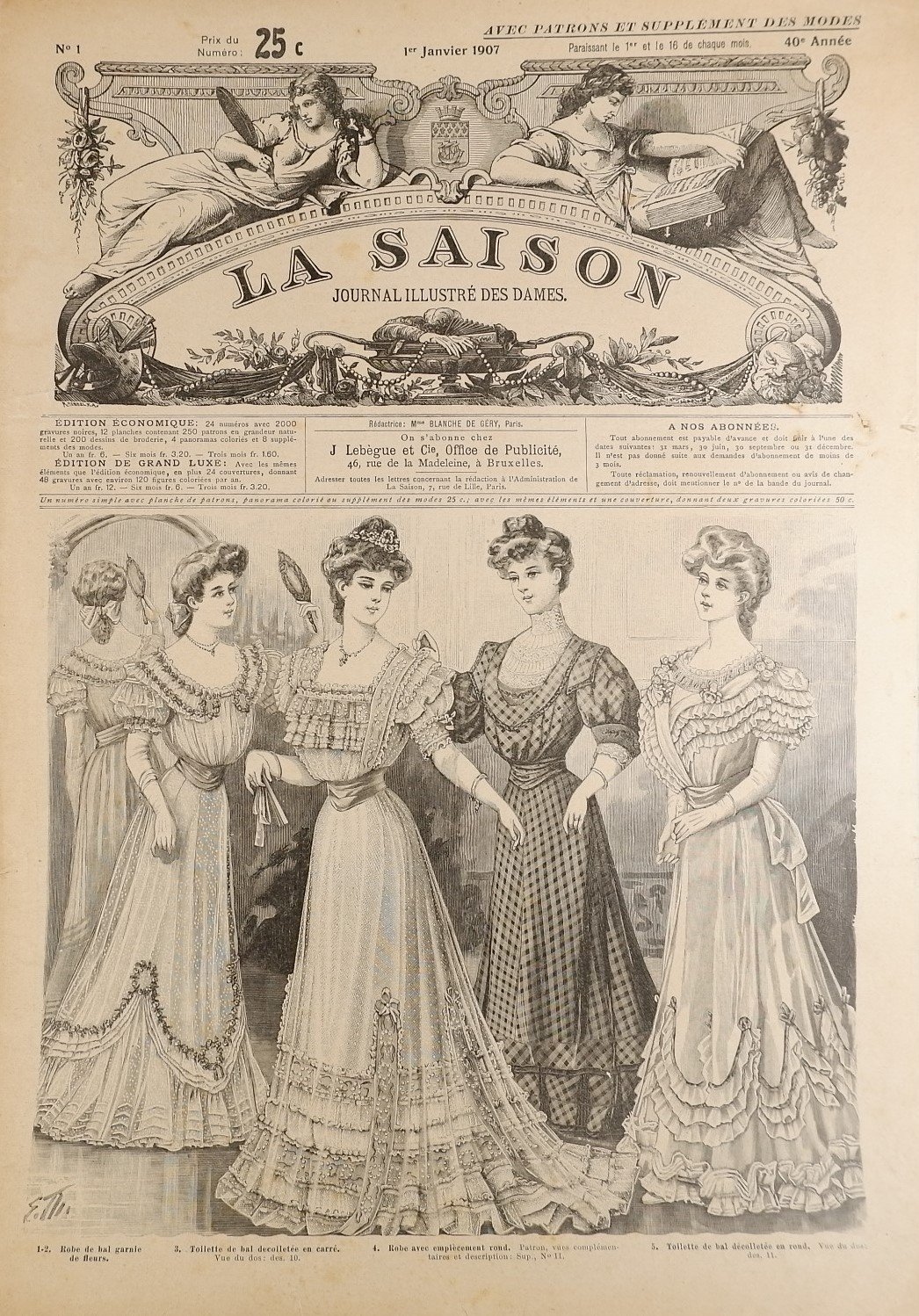 Sammlung: La Saison, Journal illustre`des dames (1907) (Volkskunde- und Freilichtmuseum Roscheider Hof RR-F)