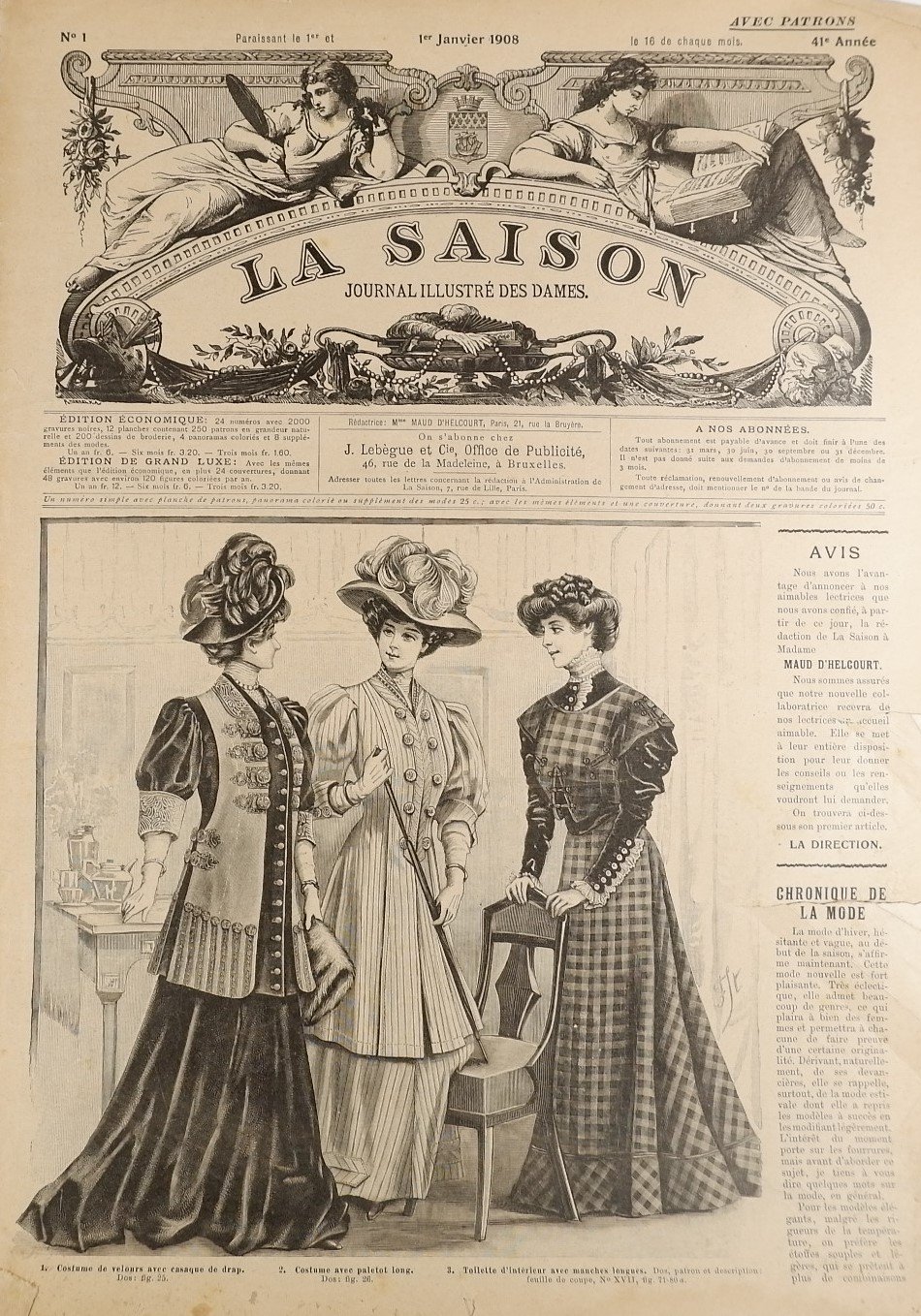 Sammlung: La Saison, Journal illustre`des dames (1908) (Volkskunde- und Freilichtmuseum Roscheider Hof RR-F)