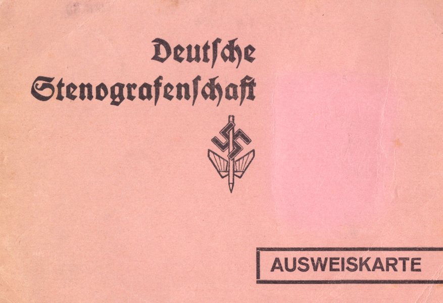 Ausweiskarte deutsche Stenografenschaft (Volkskunde- und Freilichtmuseum Roscheider Hof CC0)