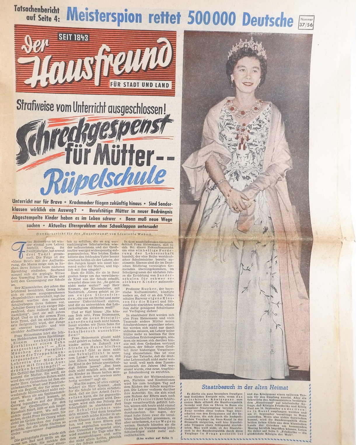 Der Hausfreund, Ausgabe 37 1956 (Volkskunde- und Freilichtmuseum Roscheider Hof RR-F)