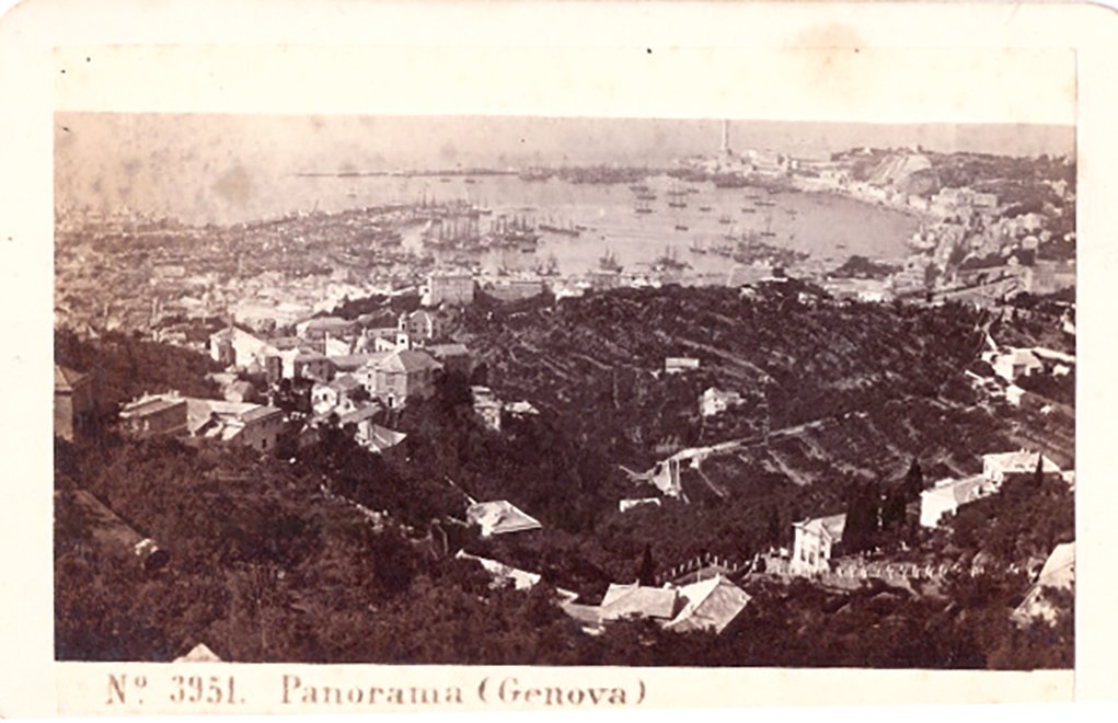 Panorama und Hafen von Genua (Volkskunde- und Freilichtmuseum Roscheider Hof CC0)