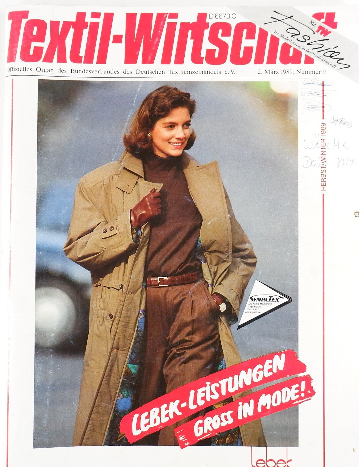 Textil-Wirtschaft: Heft 9 ( 2.März 1988) (Volkskunde- und Freilichtmuseum Roscheider Hof RR-F)
