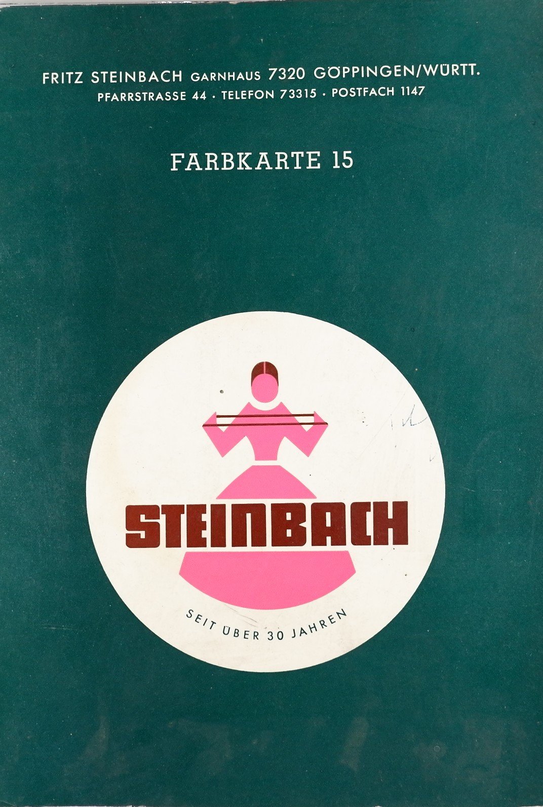 Stoffproben: Farbkarte 15 (Steinbach) (Volkskunde- und Freilichtmuseum Roscheider Hof RR-F)